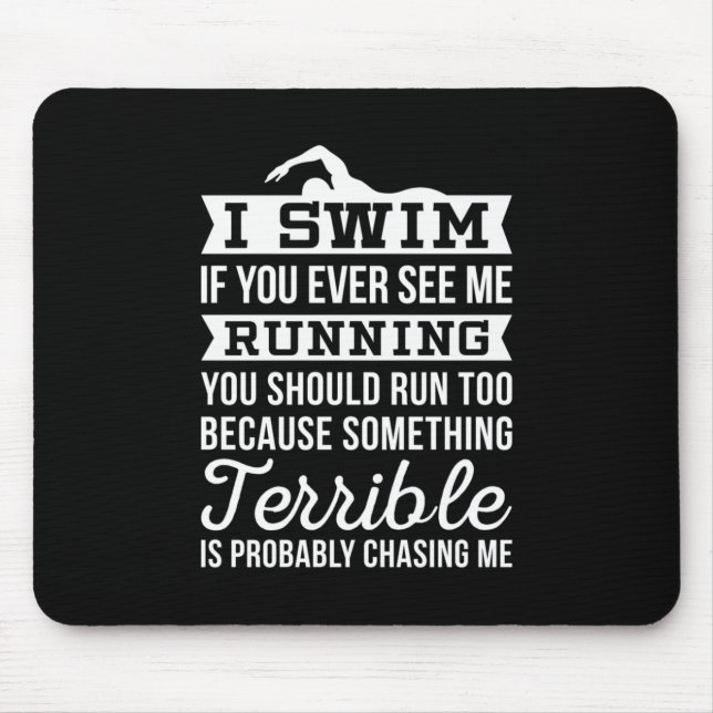 I Am A Swimmer Mouse Mat (Front)