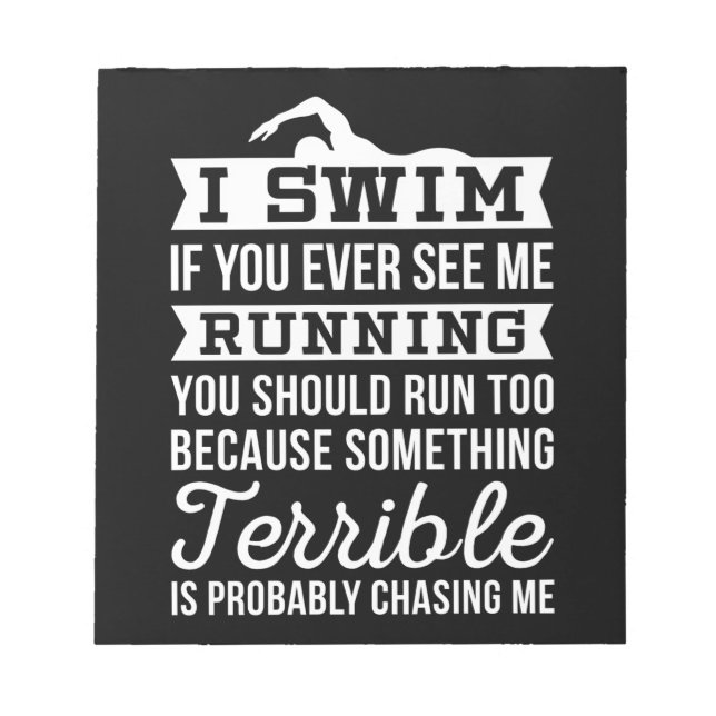 I Am A Swimmer Notepad (Front)