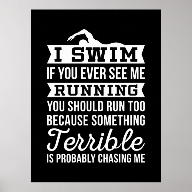 I Am A Swimmer Poster (Front)