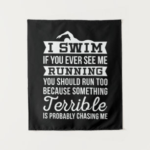 I Am A Swimmer Tapestry