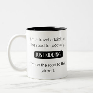 I am a travel addict 325 ml Mug