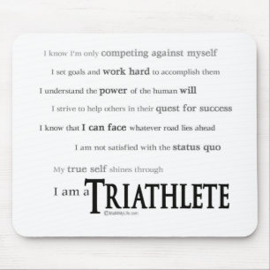 I am a Triathlete Mouse Mat