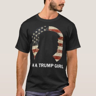 I am a Trump Girl Vintage American Flag Republican T-Shirt