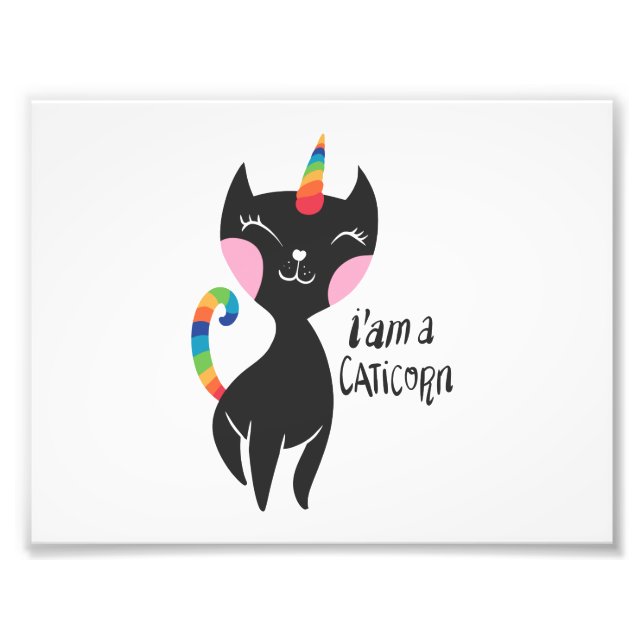 I am a unicorn - Choose background colour Photo Print (Front)