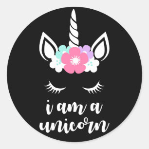 I Am A Unicorn Classic Round Sticker