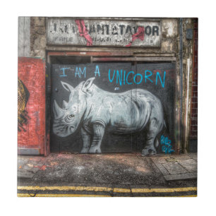 I Am A Unicorn, Shoreditch Graffiti (London) Tile