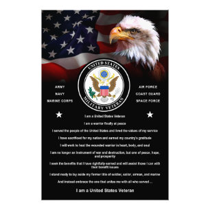 I Am a United States Veteran Photo Print