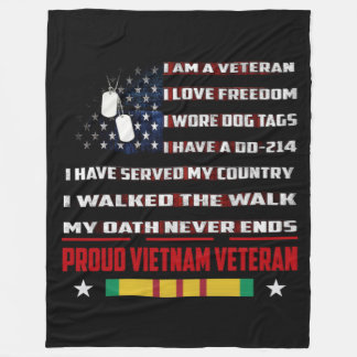 I AM A VETERAN FLEECE BLANKET