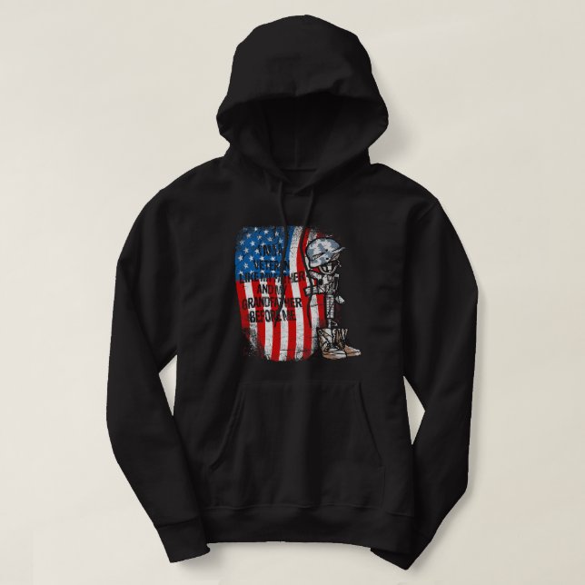 I Am A Veteran Like My Father And My Grandfather B Hoodie (Design Front)