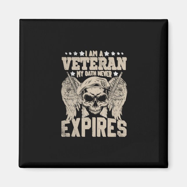 i am a veteran my oath never expires magnet (Front)