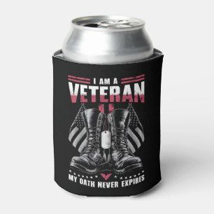 I am A Veteran My Oath Never Expires Veteran Day Can Cooler