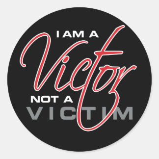 I Am A Victor Not A Victim - Osteen Classic Round Sticker