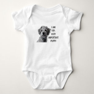 I am a VIP: Very Important Puppy, cute dog Baby Bodysuit