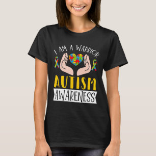 I Am A Warrior Autism Awareness Disabilities Month T-Shirt