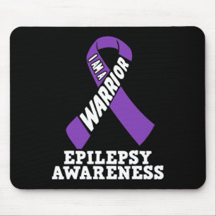 I Am A Warrior Epilepsy Awareness Ribbon Disease Mouse Mat