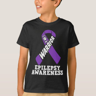 I Am A Warrior Epilepsy Awareness Ribbon Disease T-Shirt