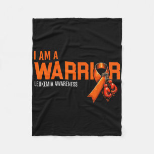 I Am A Warrior Leukaemia Cancer Awareness Boxing G Fleece Blanket