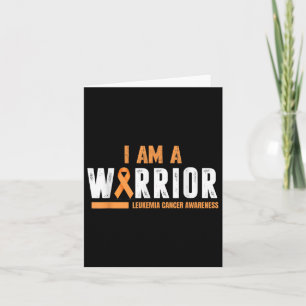 I Am A Warrior Leukaemia Cancer Awareness Card