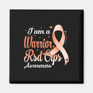 I Am A Warrior Rsd Crps Awareness Orange Ribbon  Magnet