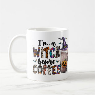I am a Witch Before Coffee Cute Funny Halloween Mug
