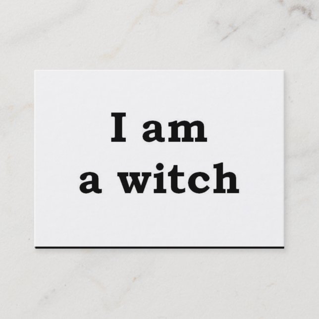 "I am a witch" Business Card (Front)
