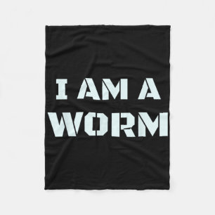 I Am A Worm In Simple Costume Easy Funny Fleece Blanket