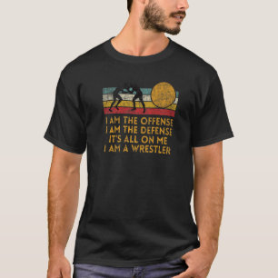I Am A Wrestler Fun Wrestling Worn Distressed Look T-Shirt