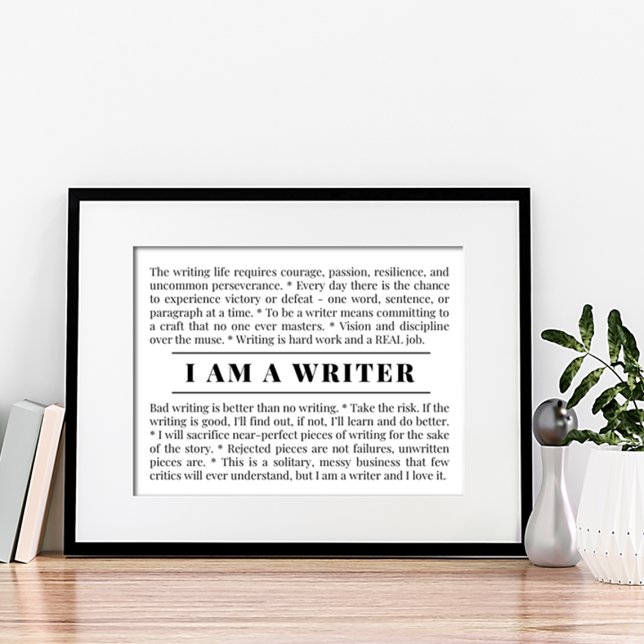 I AM A WRITER Encouragement & Inspiration Poster (Creator Uploaded)