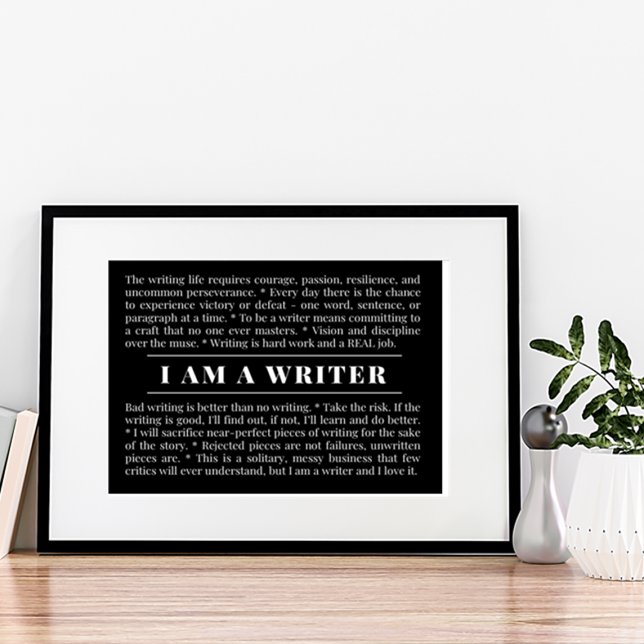 I AM A WRITER Poster for Writers & Authors (Creator Uploaded)