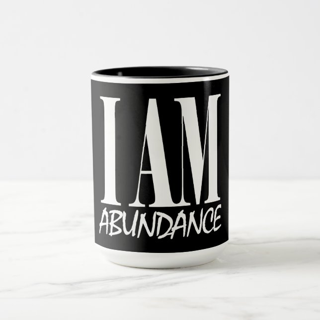 I AM Abundance Spiritual Manifestation Affirmation Mug (Center)