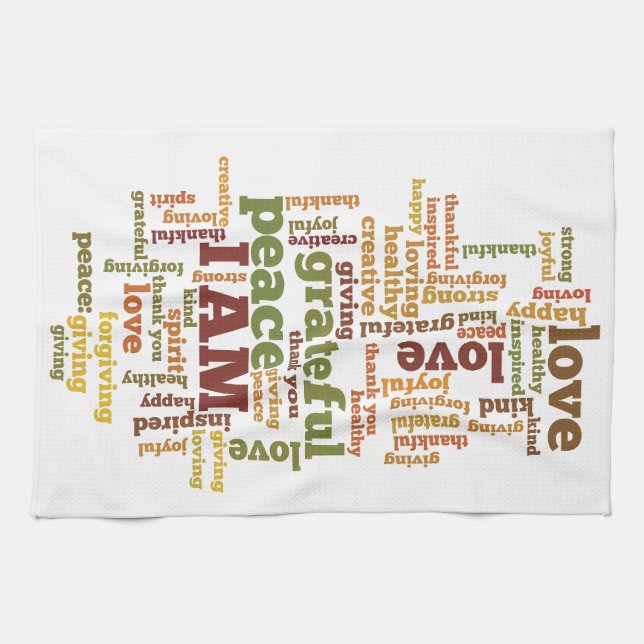 I AM Affirmations Tea Towel (Horizontal)
