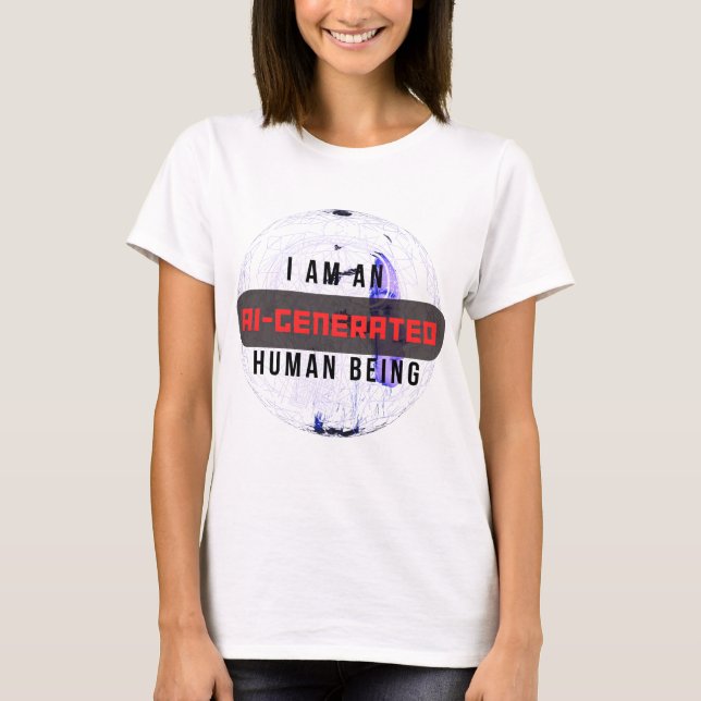 I AM AI GENERATED HUMAN BEING Women T-shirt (Front)