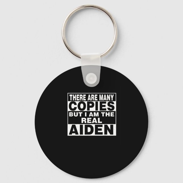 I Am Aiden Fun Shirt Funny D  Key Ring (Front)