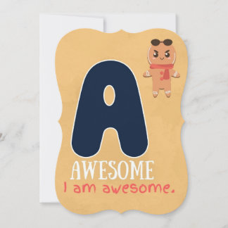 I AM ALPHABET A AFFIRMATION CARD FOR KIDS