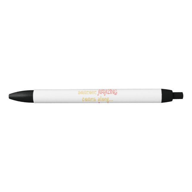 I am Amazing Funny Motivational Quote Black Ink Pen (Front)