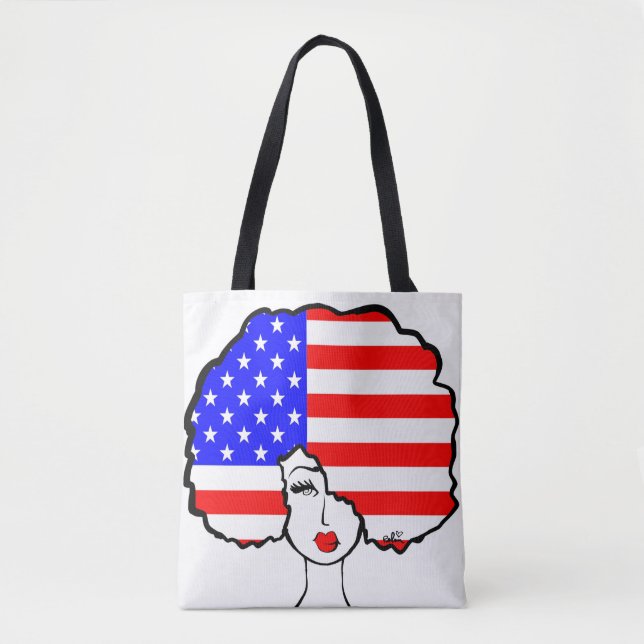"I Am America" Canvas Tote Bag (Front)