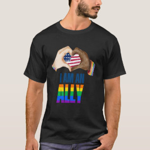 I am an Ally LGBTQ Lesbian Gay Trans Pan Queer Gif T-Shirt