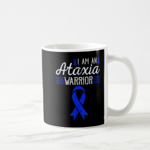 I Am An Ataxia Warrior Blue Ribbon Awareness T-Shi Coffee Mug
