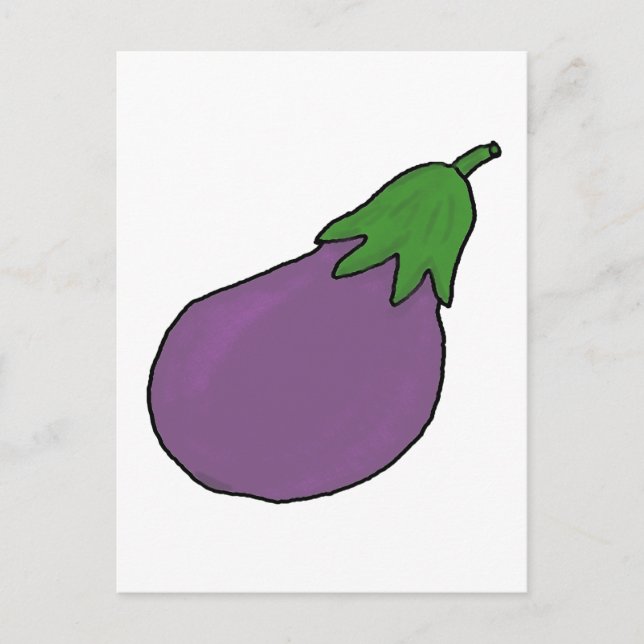 I am an eggplant postcard (Front)