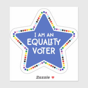 I am an Equality Voter! LGBTQ+ Rainbow Star
