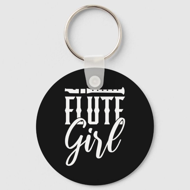 I Am An Flute Girl Key Ring (Front)