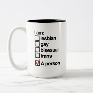 I am an LGBT Person Two-Tone Coffee Mug