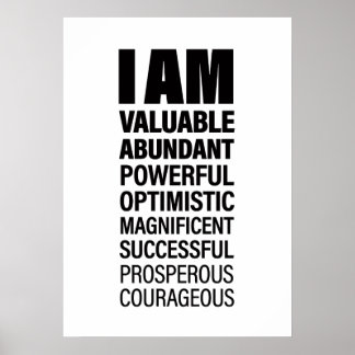 I am Art Cool Text Graphic Opportunity Quote Art Poster