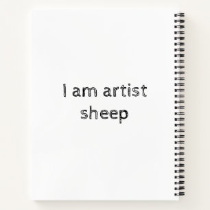 I am artist sheep merch notebook