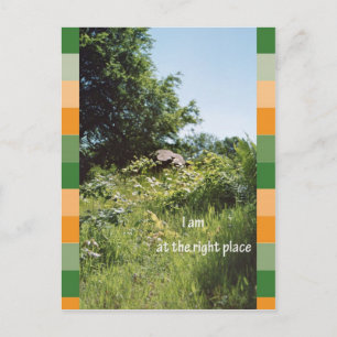 I am at the right place postcard