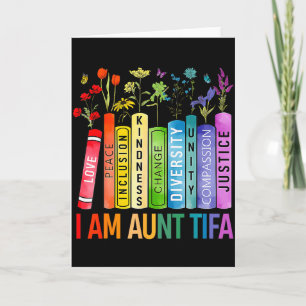 I Am Aunt Tifa Human Rights Floral Women Men Prote Card