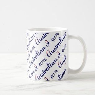 I am Australian Country Pride Typography Pattern Coffee Mug
