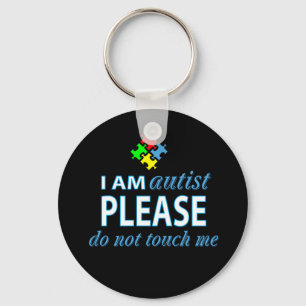 I am autist key ring