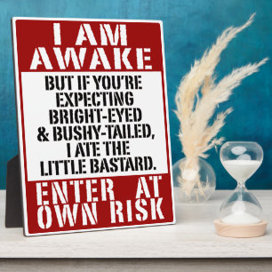 "I AM AWAKE" Plaque with Easel