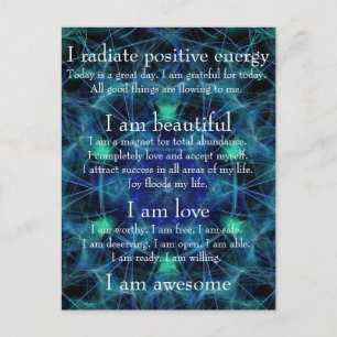 I am awesome postcard